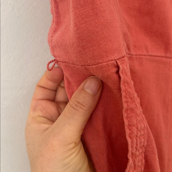 Old Navy Utility Romper playsuit onesie romper linen blend pink size medium - Picture 5 of 8